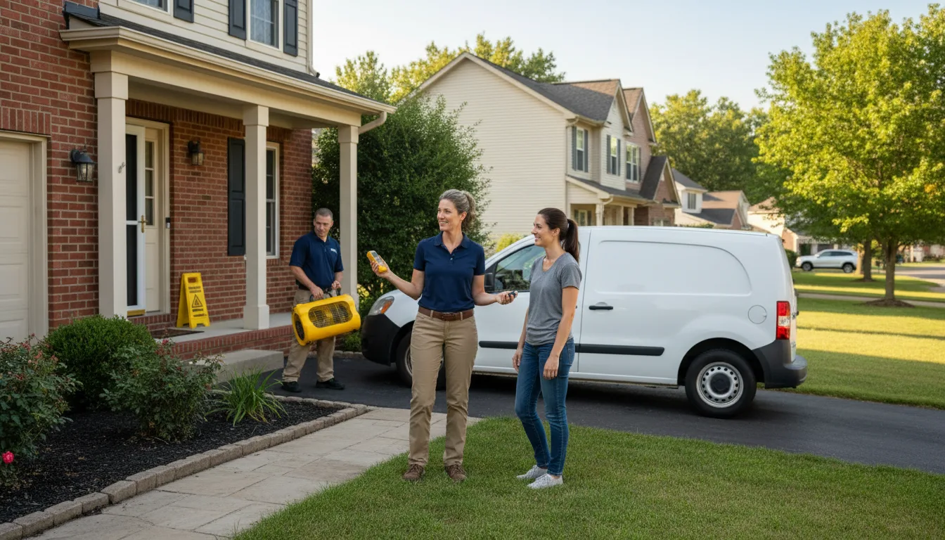 Residential water damage restoration in Prophetstown, IL